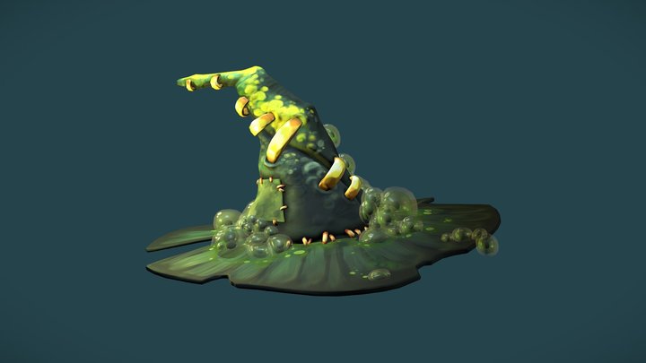 A Frog Wizard's Hat - DAE - Stylised Creation - 3D Model