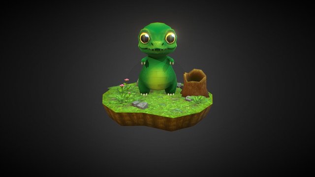 Cute Dinosaur 3D Model