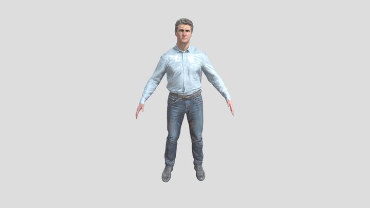 Handsome man in casual clothes 3D Model
