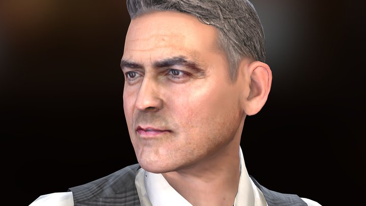 George Clooney – Modello 3D gratuito STL