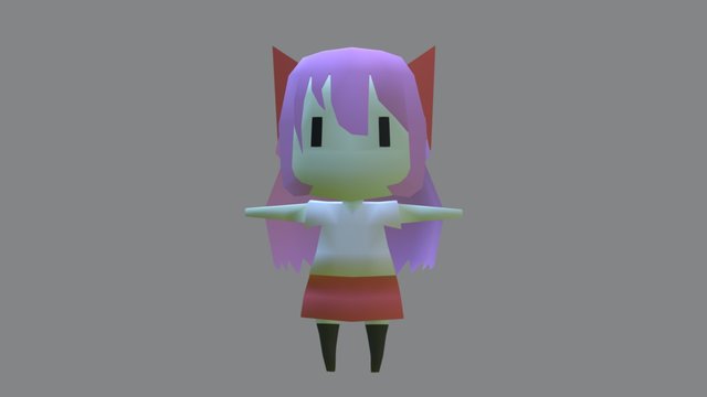 Chibi Girl 3D Model