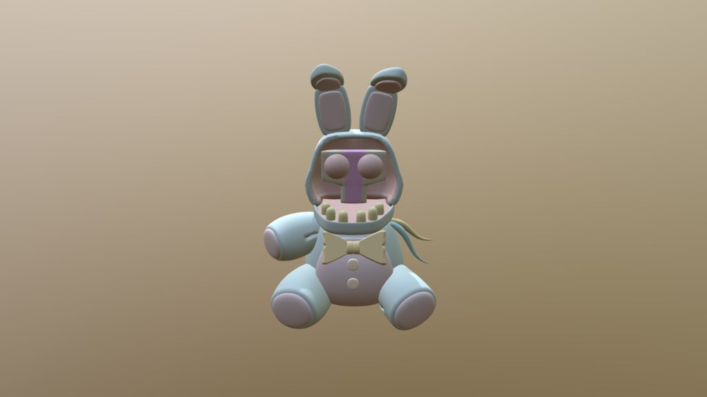 Withered bonnie plushie — Sketchfab embed 3D viewer