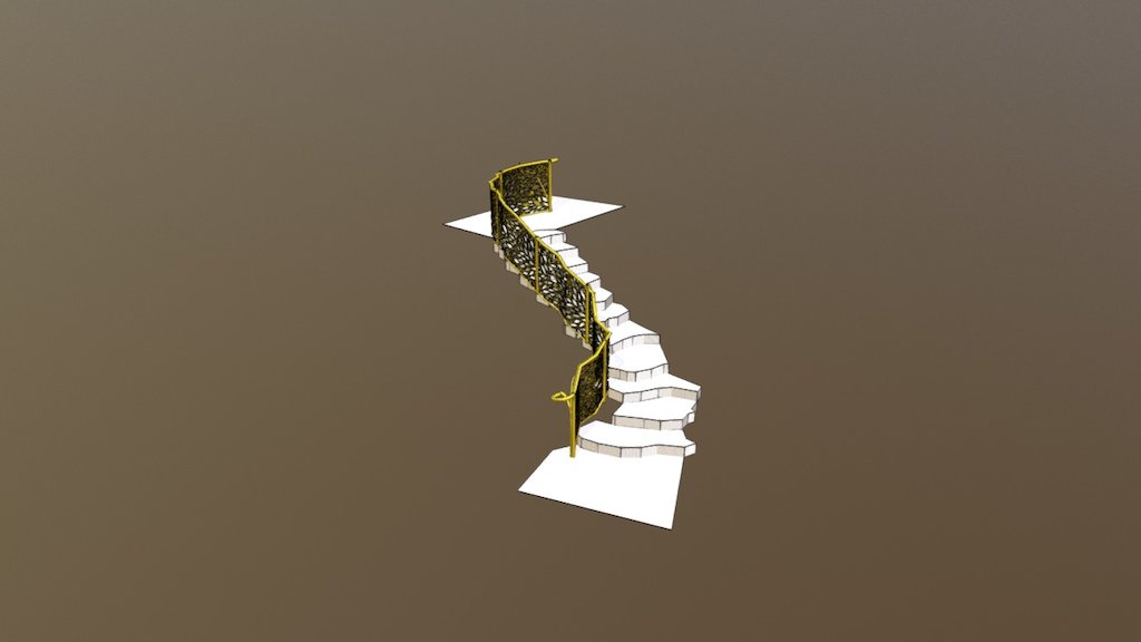 Stone Step Railing - 3D model by The FronTerra Group (@tfgdesign ...