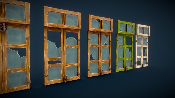 WINDOWS - Stylized Modular Asset - FREE DOWNLOAD 3D Model