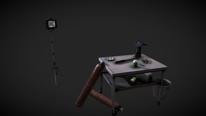 Asset composition of my "Secret" project 3D Model