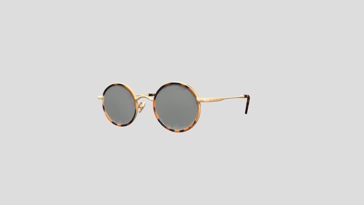 Gold_ Round_ Eyeglasses_obj – Modelo 3D gratuito STL