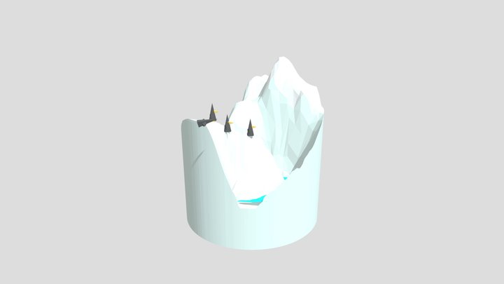 Low Poly Mountain 3D Model