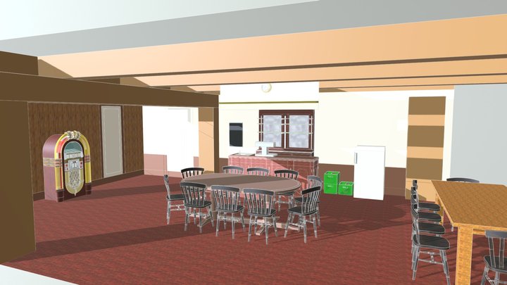 interieur van mijn café 3D Model