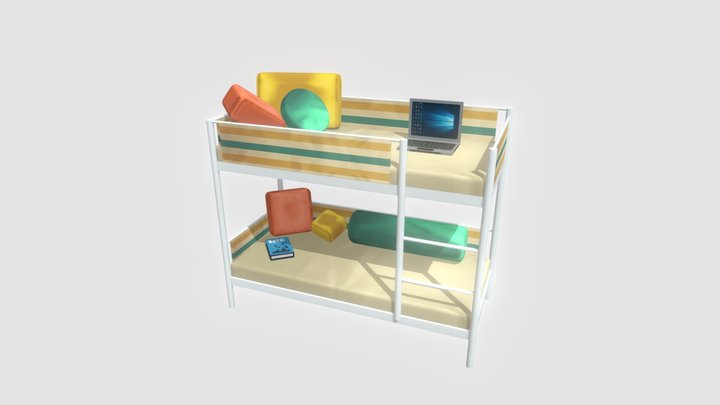 Bunk Bed 3D Model
