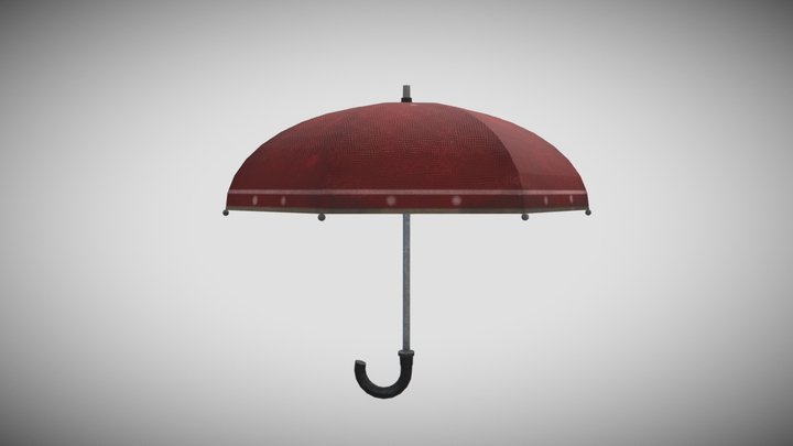 Red Umbrella 3D Model