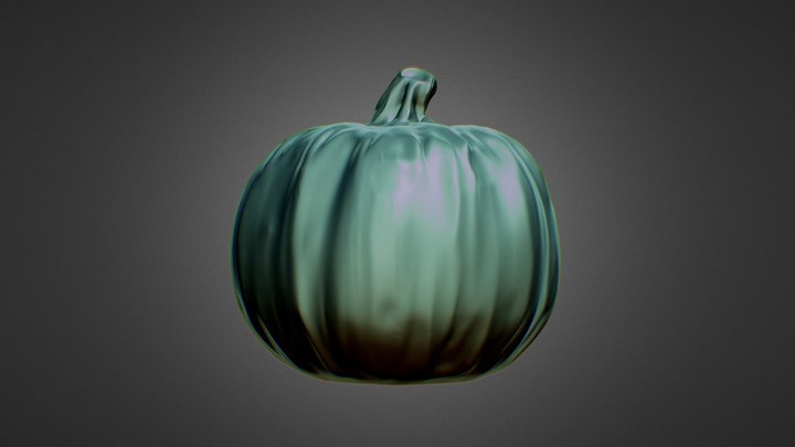 Spookie dookie hyper-real pumpkin 3D Model