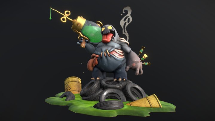 Toxic Toby | DAE Stylized Creation 3D Model