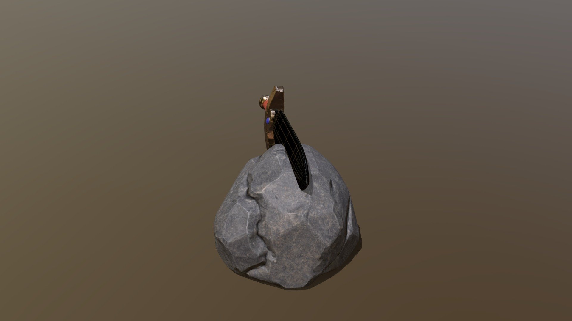 Sword And Rock - 3D model by Chilic [e3fa4a7] - Sketchfab