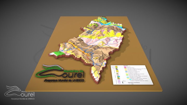 Mapa xeolóxico do Xeoparque 3D Model