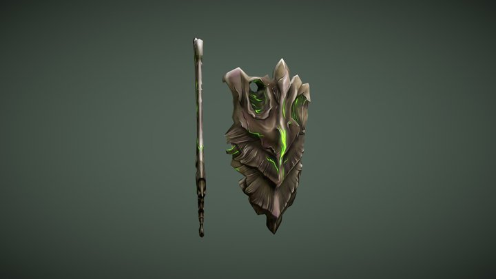 Hive shield and sword 3D Model