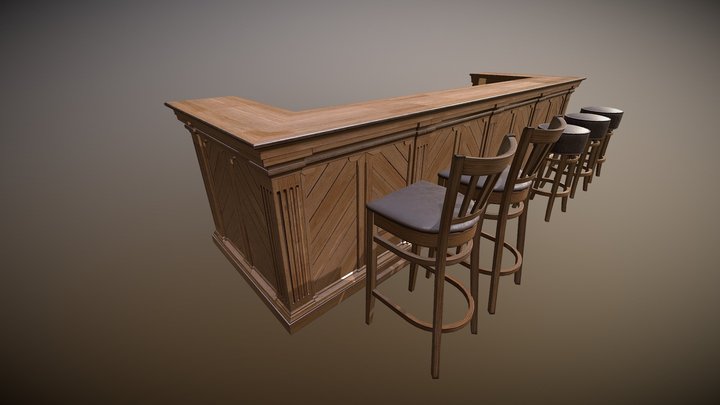Pub counter 3D Model