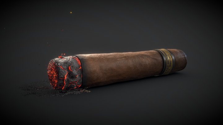 Cuban Cigar Burning 3D Model