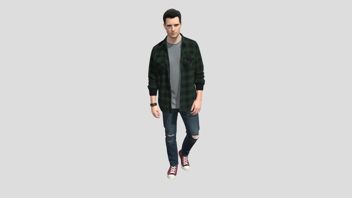 Casual Green Plaid Flannel Outfit