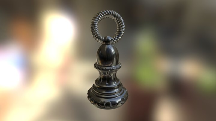 Chess Pawn Pendant/Keychain 3D Model