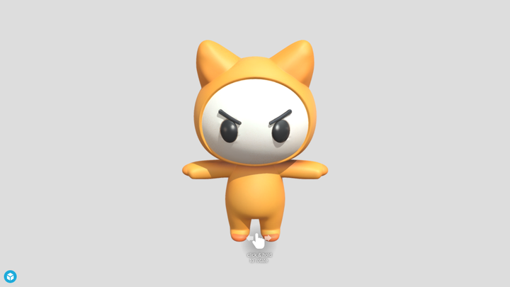 Orange Cat Hood Chibi - Tripo vs SupaVoxel
