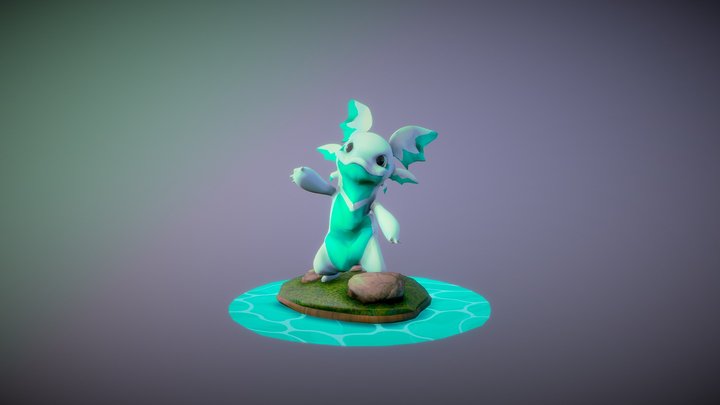 Crest The Axolotl 3D Model