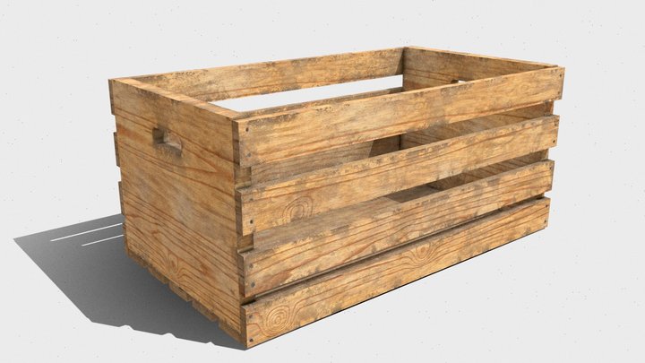 Wooden Crate 3D Model