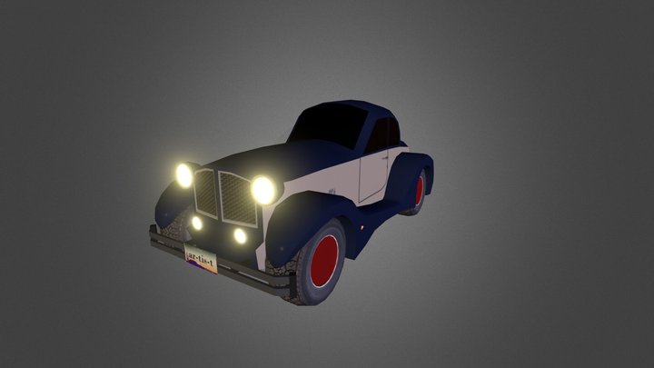 Classic playable car #1 3D Model
