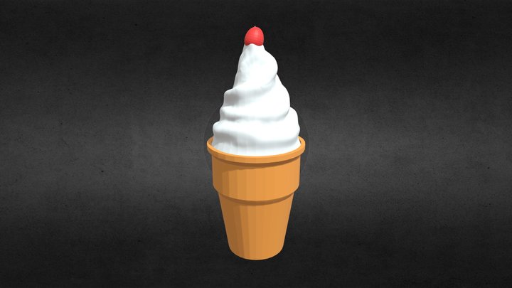Ice Cream Swirl 3D Model