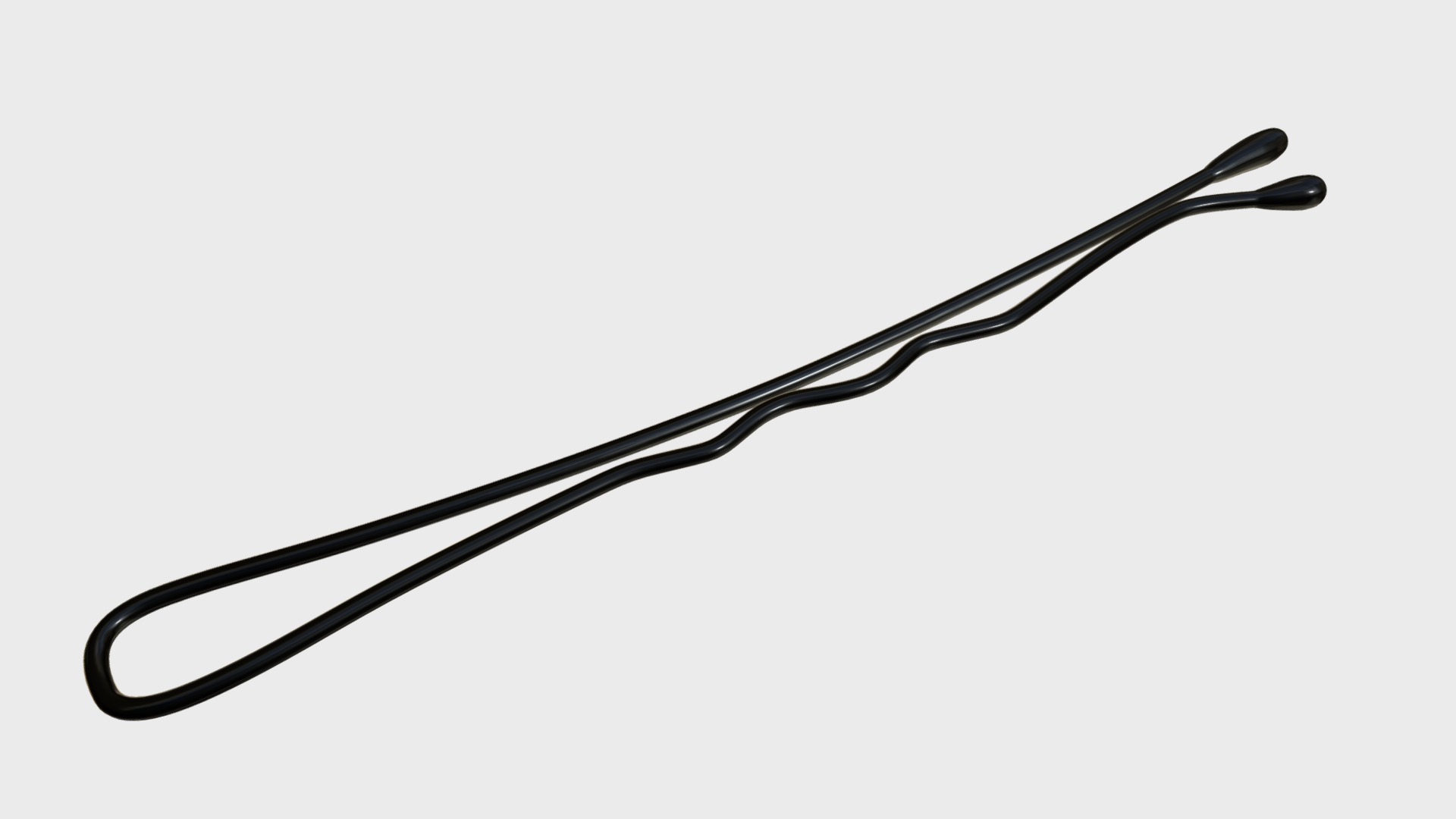 3D model Black metal hairpin - This is a 3D model of the Black metal hairpin. The 3D model is about shape.