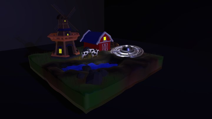 UFO Crash Incident 3D Model