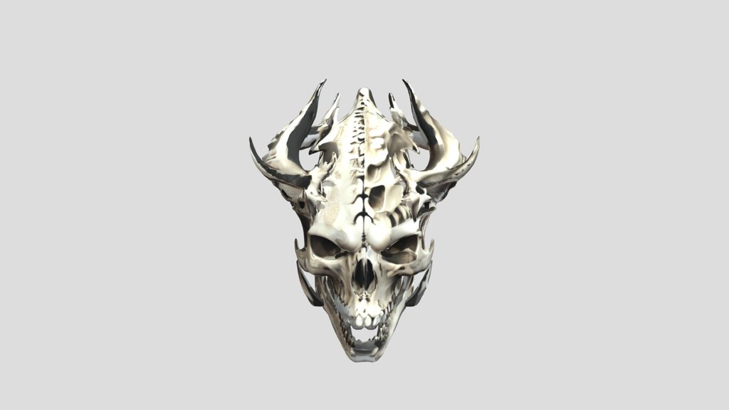 Dragon Skull — 3D Model | Game Ready | PBR Textu