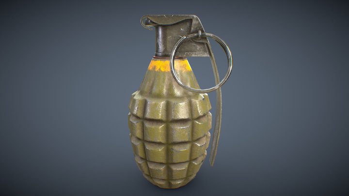 MK2 Grenade - Game Ready 3D Model
