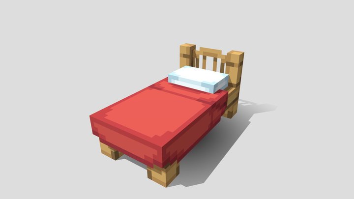 Hive Bedwars Bed Download 3D Model