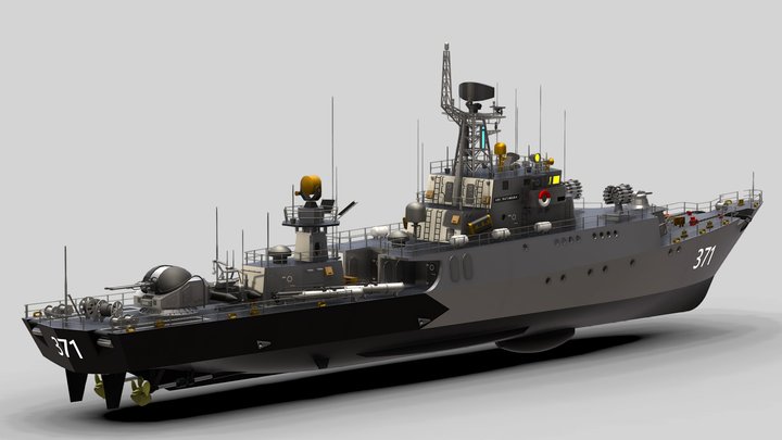 KRI Kapitan Patimura 371 - Parchim Class 3D Model