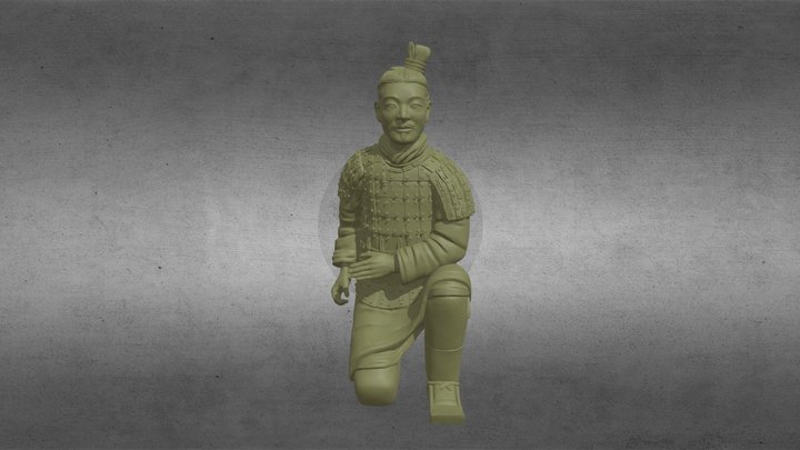 秦始皇兵馬俑跪射俑 3D Model