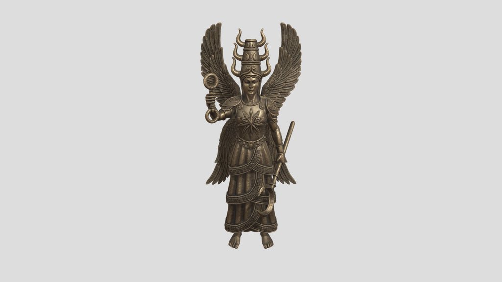 Inanna Sumerian Warrior Goddess Figurine STL |…
