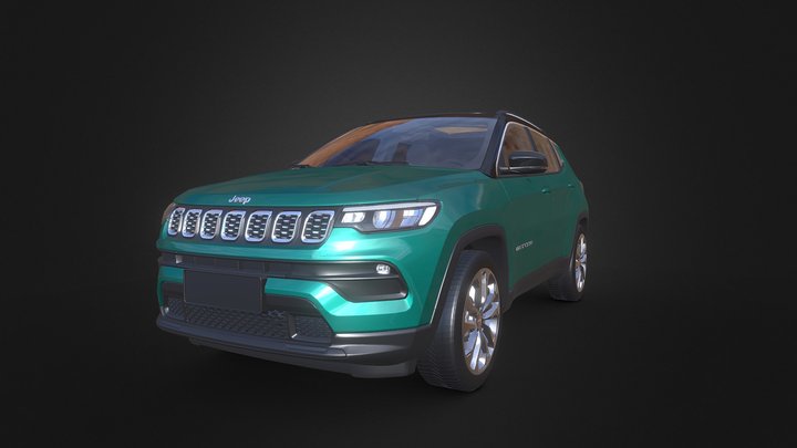 Jeep Compass 2022 Lowpoly 3D Model