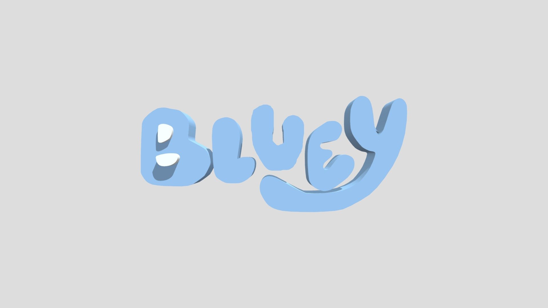 Bluey Logo - 3D model by callesfera [e4094bf] - Sketchfab