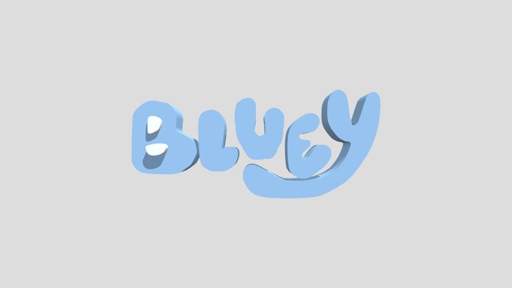 Bluey Logo 3D Model