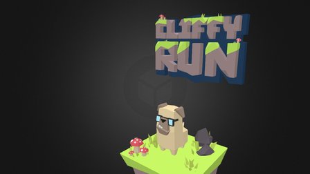 Cliffy Run Logo 3D Model