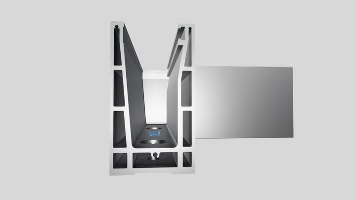 50 X 90 U Channel Corner 3D Model