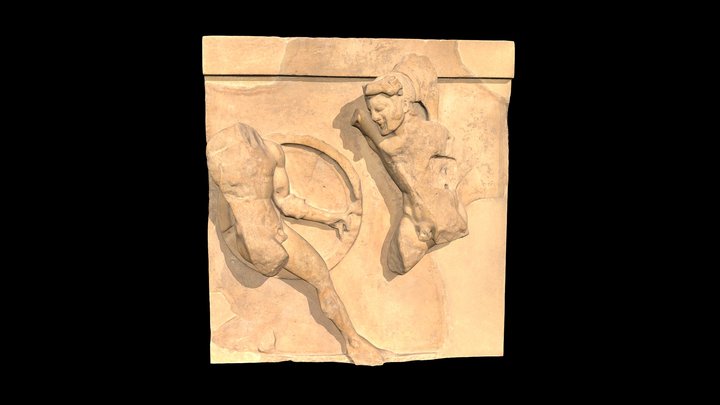 Athenian Treasury Metope 21 - Heracles 3D Model