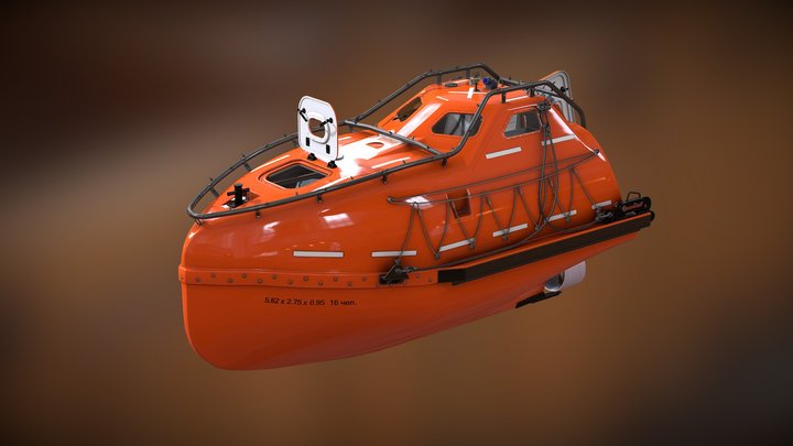 freefall lifeboat 3D Model