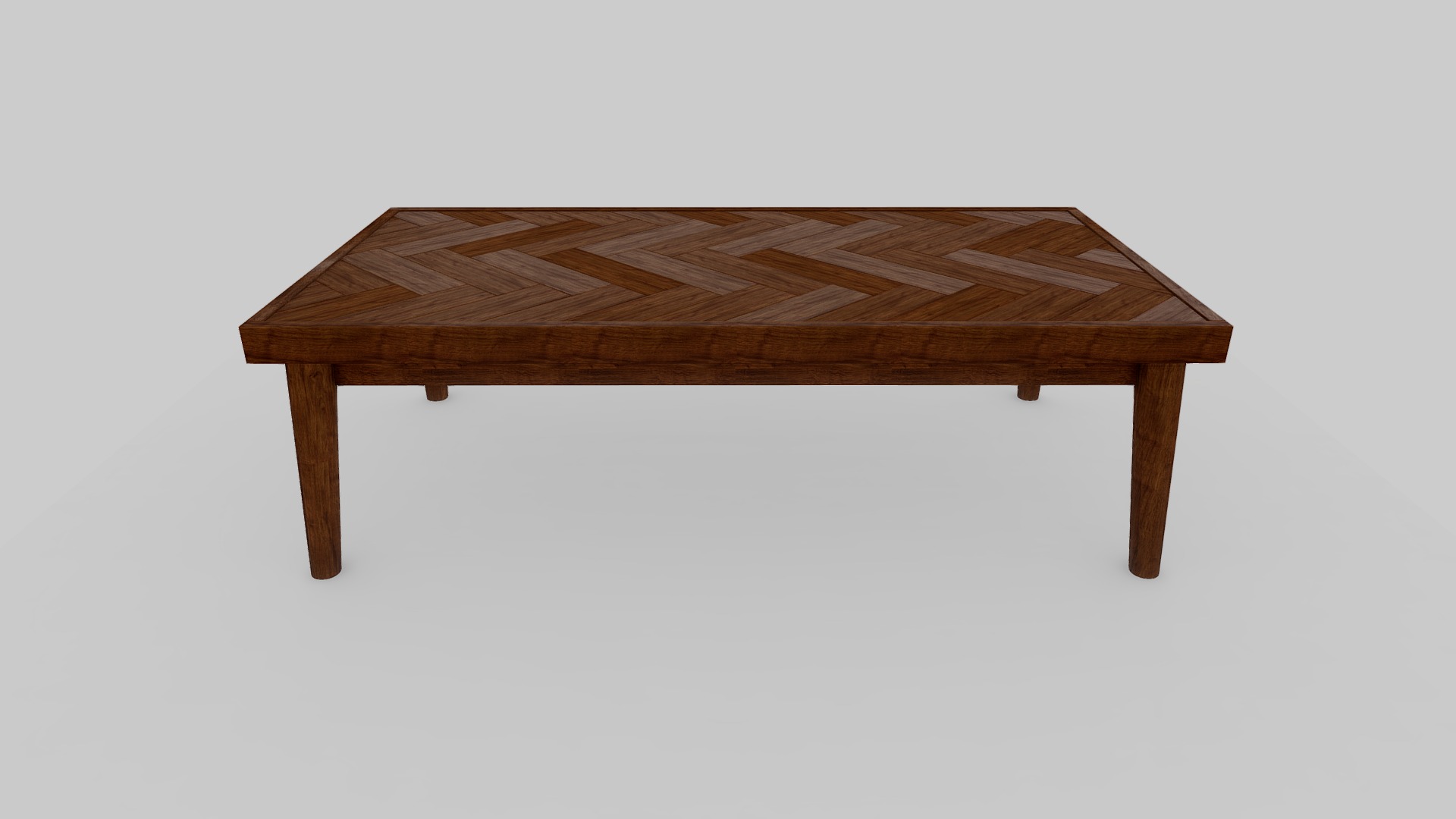 3D model Ashton Wooden Bench - This is a 3D model of the Ashton Wooden Bench. The 3D model is about a wooden table with a white background.