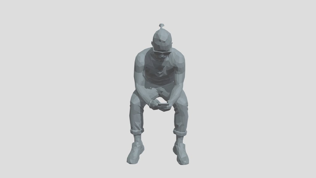 Lowpoly Male Sitting