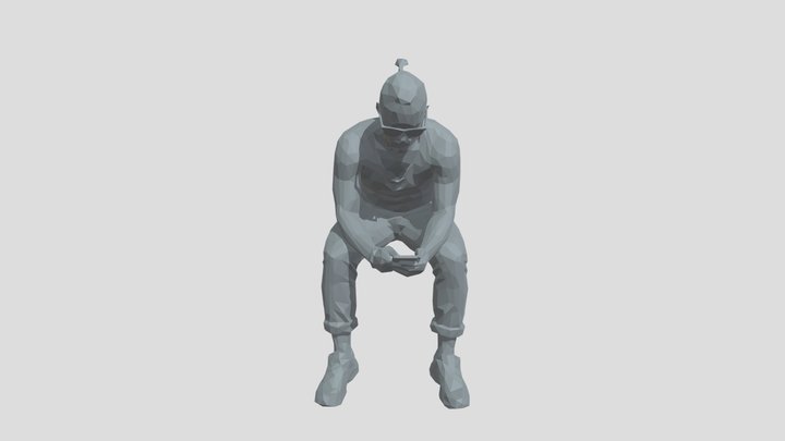 Lowpoly Male Sitting