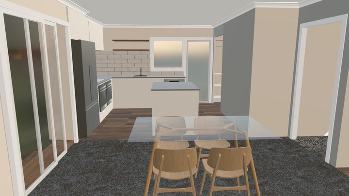 Kitchen Plan V13a 3D Model