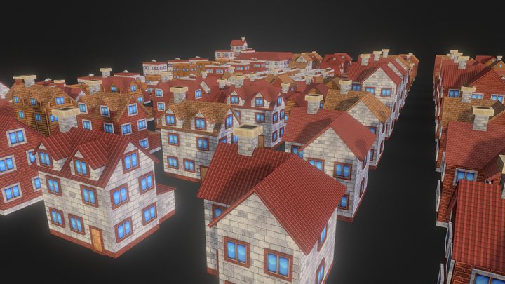 Handpainted houses pack