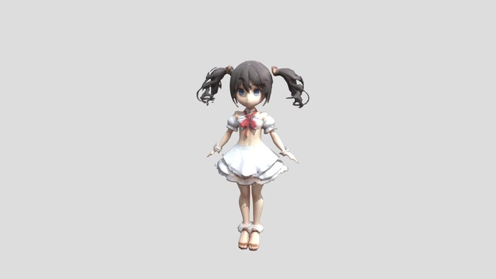 Cute_anime_style_girl 3D Model