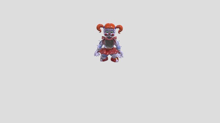 Circus Baby The Clown Girl 3D Model